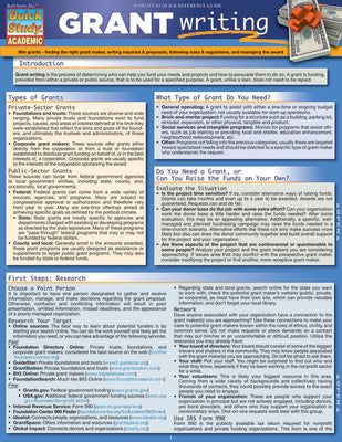 Grant Writing QuickStudy Laminated Reference Guide (QuickStudy Academic)