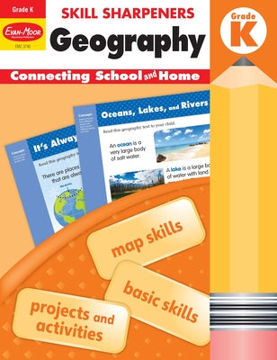 Evan-Moor Skill Sharpeners: Geography Grade K Student Edition Supplemental or homeschool Activity Book, Basic Map Skills